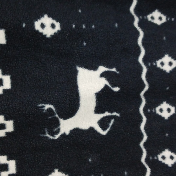 TIPSY ELVES Blue Reindeer Fleece Hooded One Piece Jumpsuit Pajamas Men's Small - Picture 9 of 9